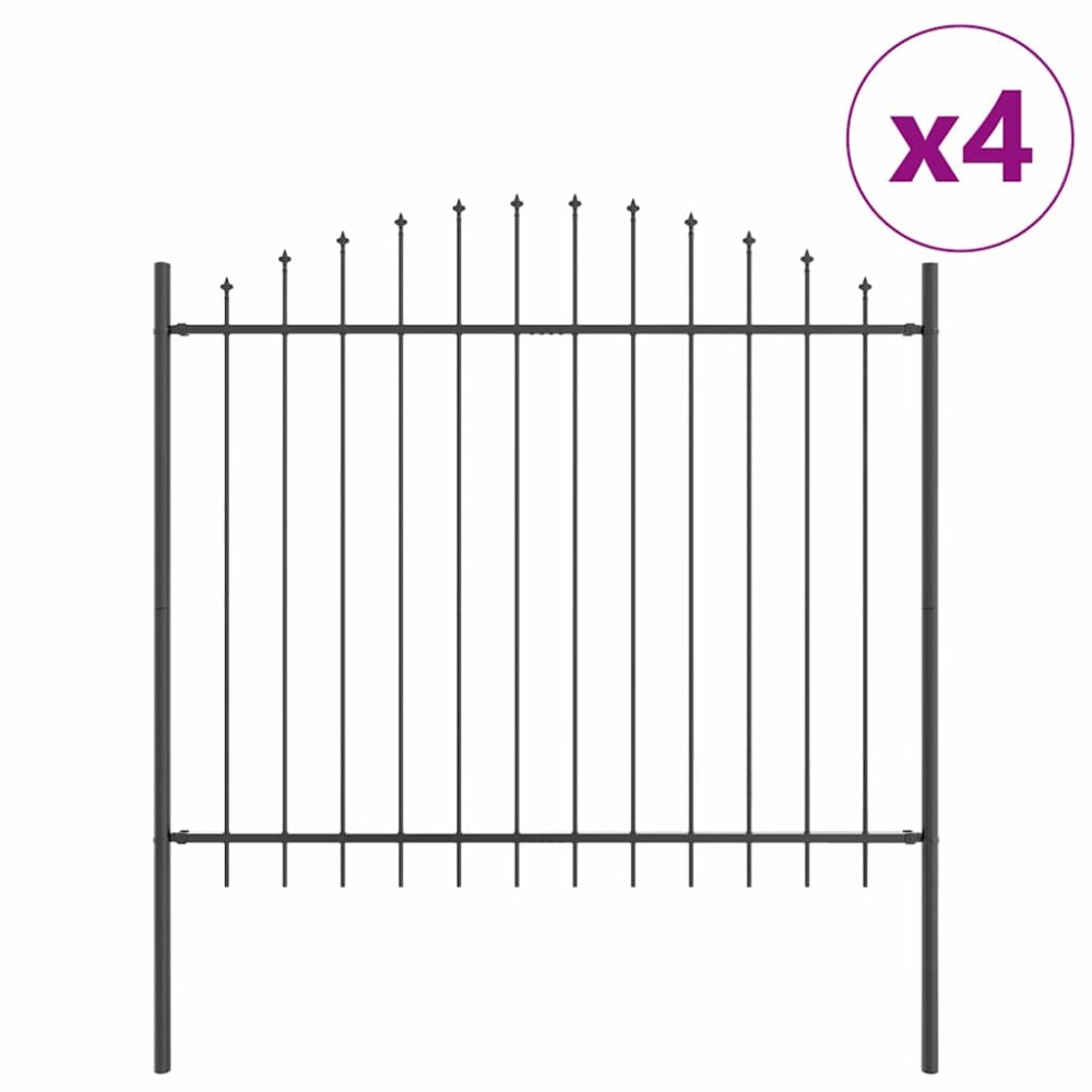 vidaXL Φράχτης Κήπου WOERDEN 4 τμχ. 170 x 190 cm Γκρι