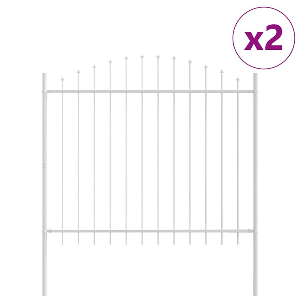 vidaXL Φράχτης Κήπου WOERDEN 2 τμχ. 170 x 190 cm Λευκό