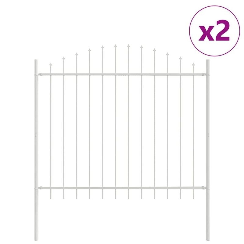 vidaXL Φράχτης Κήπου WOERDEN 2 τμχ. 170 x 190 cm Λευκό