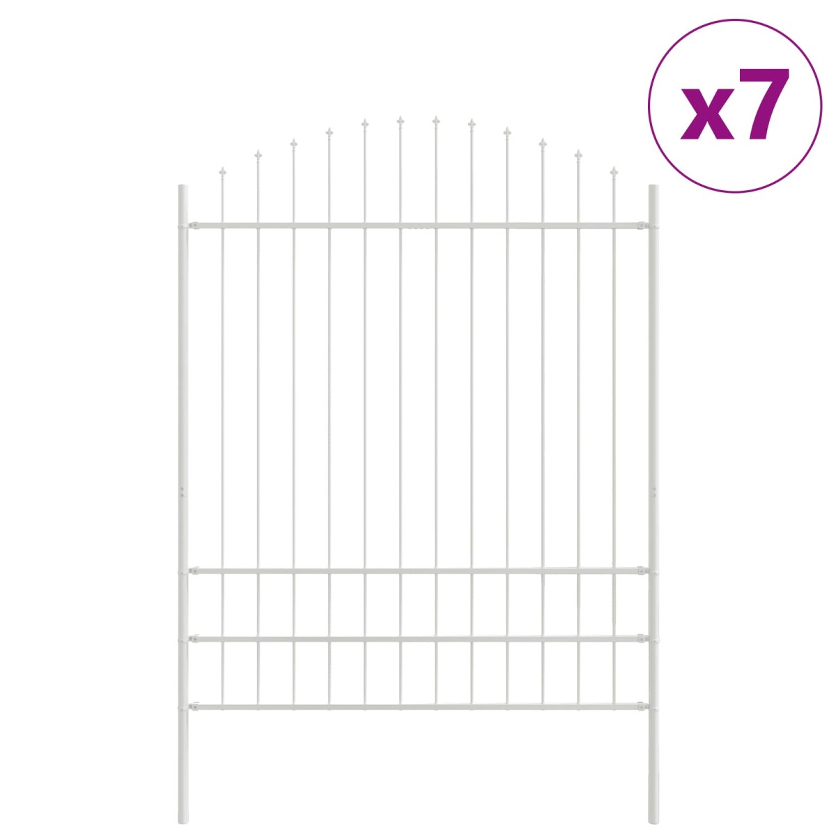 vidaXL Φράχτης Κήπου WOERDEN 7 τμχ. 170 x 225 cm Λευκό
