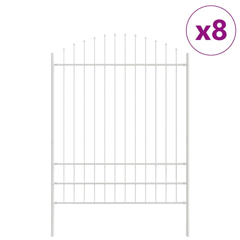 vidaXL Φράχτης Κήπου WOERDEN 8 τμχ. 170 x 225 cm Λευκό