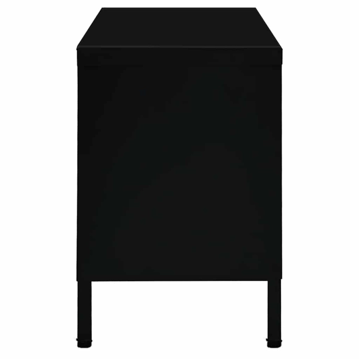 vidaXL Έπιπλο Τηλεόρασης Μαύρο 90 x 30 x 44 εκ. από Ατσάλι και Γυαλί