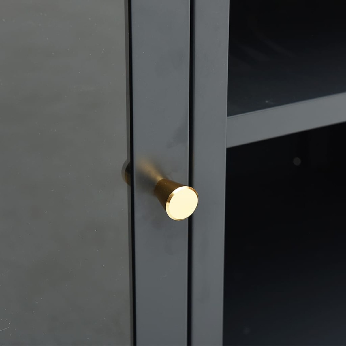 vidaXL Έπιπλο Τηλεόρασης Ανθρακί 105 x 35 x 52 εκ από Ατσάλι και Γυαλί
