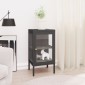 vidaXL Μπουφές Ανθρακί 38 x 35 x 70 εκ. από Ατσάλι και Γυαλί