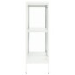 vidaXL Μπουφές Λευκός 75 x 35 x 105 εκ. από Ατσάλι και Γυαλί