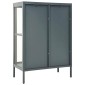 vidaXL Μπουφές Ανθρακί 75 x 35 x 105 εκ. από Ατσάλι και Γυαλί