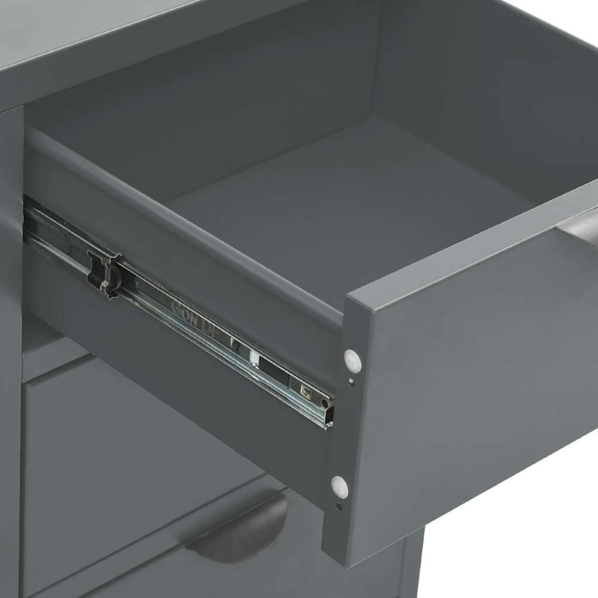 vidaXL Μπουφές Ανθρακί 75 x 35 x 70 εκ. από Ατσάλι και Ψημένο Γυαλί