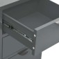 vidaXL Μπουφές Ανθρακί 75 x 35 x 70 εκ. από Ατσάλι και Ψημένο Γυαλί