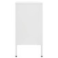 vidaXL Μπουφές Λευκός 105 x 35 x 70 εκ. από Ατσάλι και Ψημένο Γυαλί