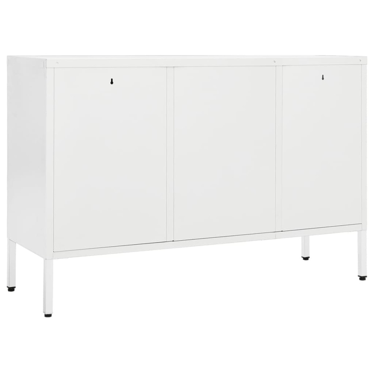 vidaXL Μπουφές Λευκός 105 x 35 x 70 εκ. από Ατσάλι και Ψημένο Γυαλί