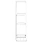vidaXL Ανθοστήλη 4 Επιπέδων Λευκή 43 x 22 x 76 εκ. Μεταλλική