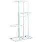 vidaXL Ανθοστήλη 4 Επιπέδων Λευκή 43 x 22 x 76 εκ. Μεταλλική