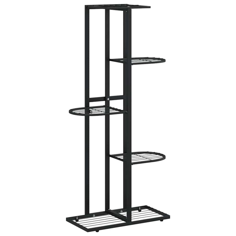 vidaXL Ανθοστήλη 5 Επιπέδων Μαύρη 43 x 22 x 98 εκ. Μεταλλική