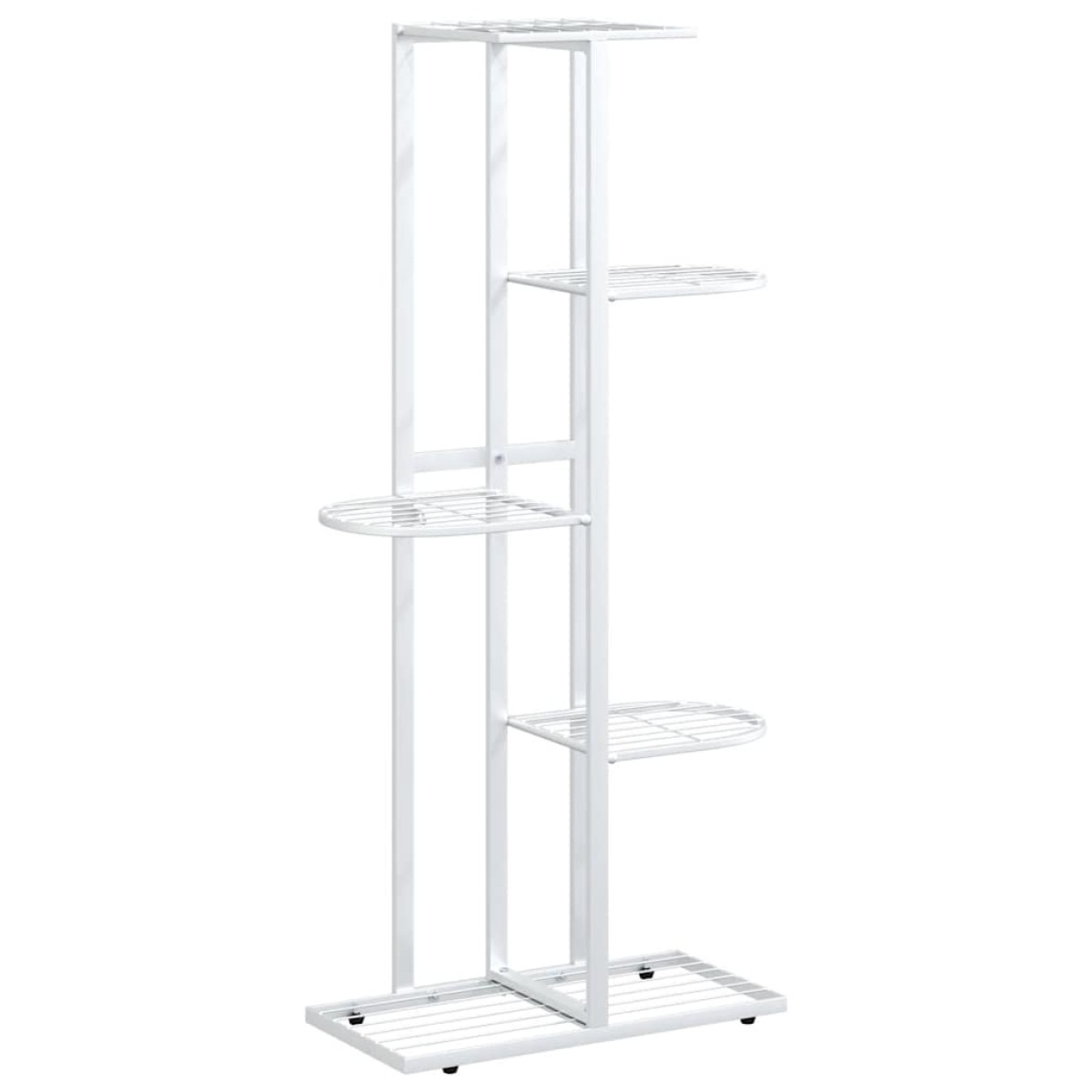 vidaXL Ανθοστήλη 5 Επιπέδων Λευκή 43 x 22 x 98 εκ. Μεταλλική