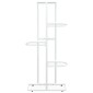 vidaXL Ανθοστήλη 5 Επιπέδων Λευκή 43 x 22 x 98 εκ. Μεταλλική