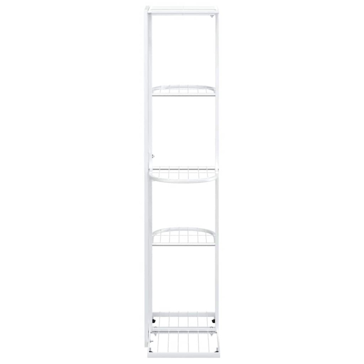 vidaXL Ανθοστήλη 5 Επιπέδων Λευκή 43 x 22 x 98 εκ. Μεταλλική