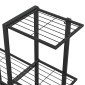 vidaXL Ανθοστήλη με Ρόδες Μαύρη 94,5 x 25 x 92,5 εκ. Μεταλλική