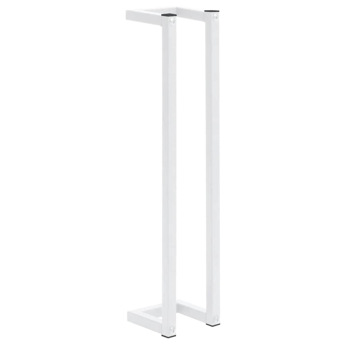 vidaXL Βάση για Πετσέτες Επιτοίχια Λευκή 12,5 x 12,5 x 60 εκ. Ατσάλινη