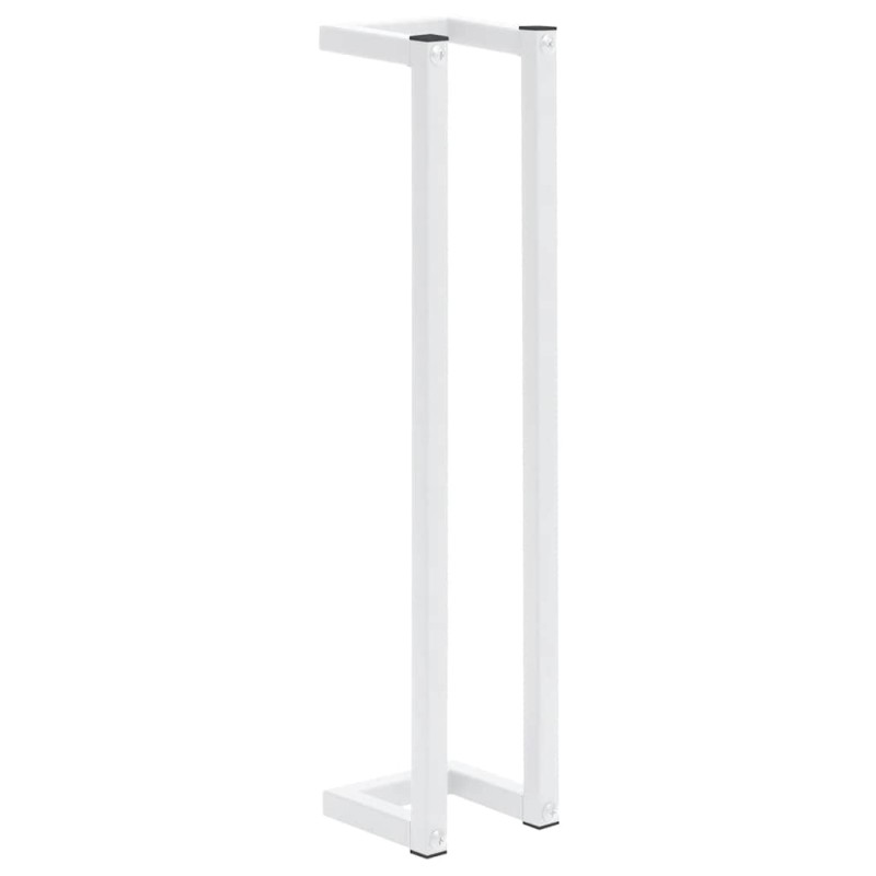 vidaXL Βάση για Πετσέτες Επιτοίχια Λευκή 12,5 x 12,5 x 60 εκ. Ατσάλινη