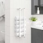 vidaXL Βάση για Πετσέτες Επιτοίχια Λευκή 12,5 x 12,5 x 60 εκ. Ατσάλινη