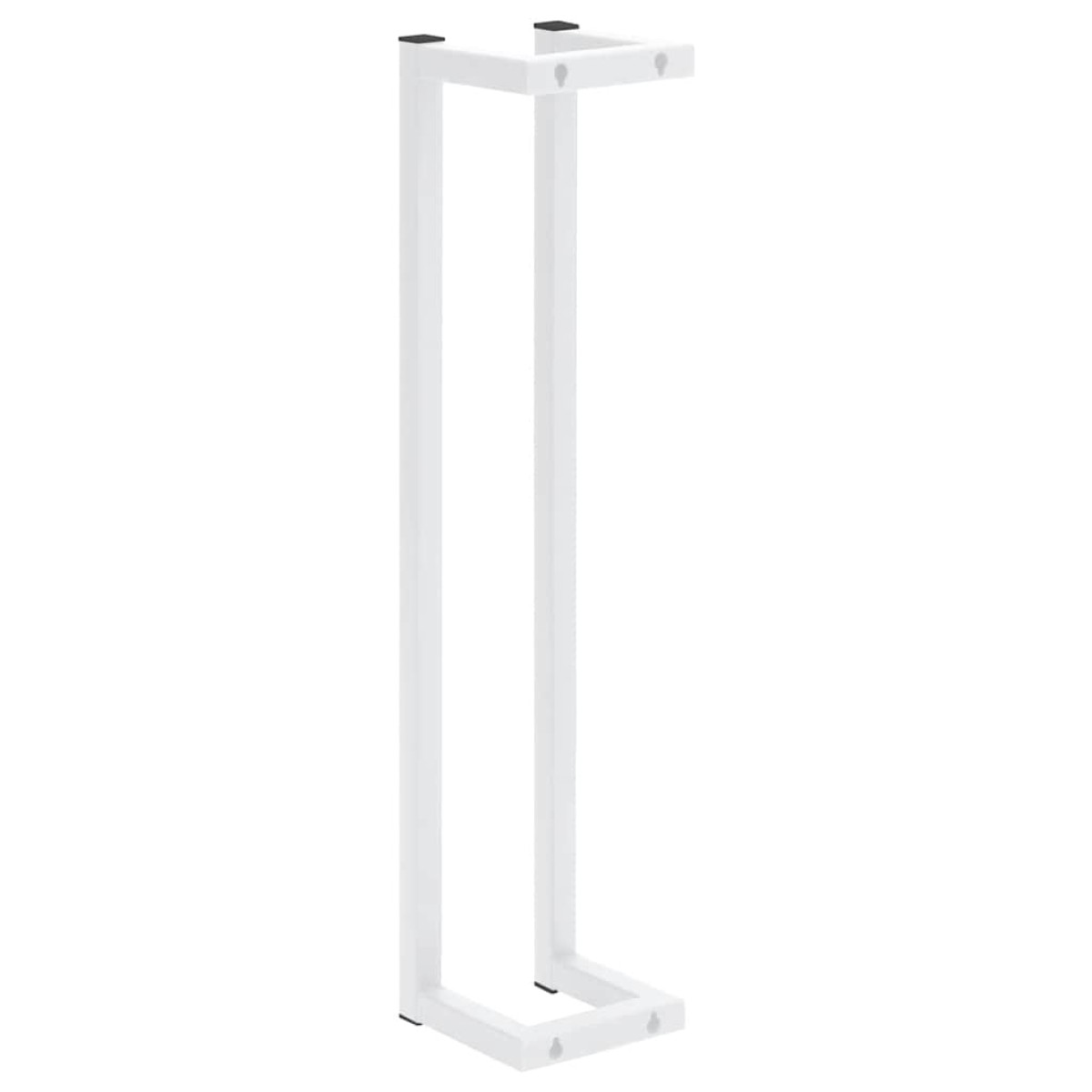 vidaXL Βάση για Πετσέτες Επιτοίχια Λευκή 12,5 x 12,5 x 60 εκ. Ατσάλινη