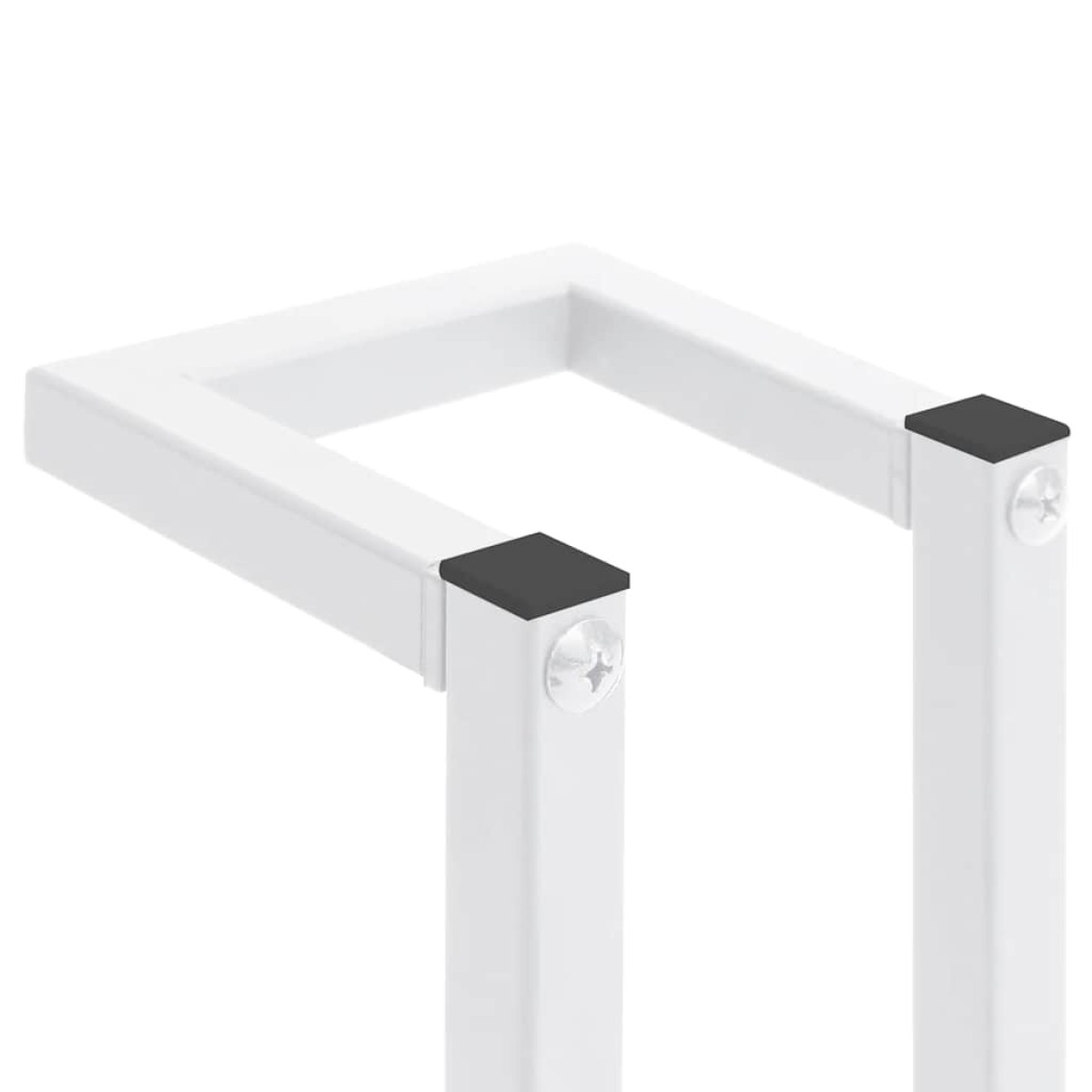 vidaXL Βάση για Πετσέτες Επιτοίχια Λευκή 12,5 x 12,5 x 60 εκ. Ατσάλινη