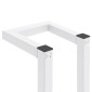 vidaXL Βάση για Πετσέτες Επιτοίχια Λευκή 12,5 x 12,5 x 60 εκ. Ατσάλινη