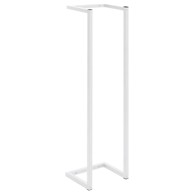 vidaXL Βάση για Πετσέτες Επιτοίχια Λευκή 25 x 20 x 95 εκ. Ατσάλινη
