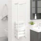 vidaXL Βάση για Πετσέτες Επιτοίχια Λευκή 25 x 20 x 95 εκ. Ατσάλινη