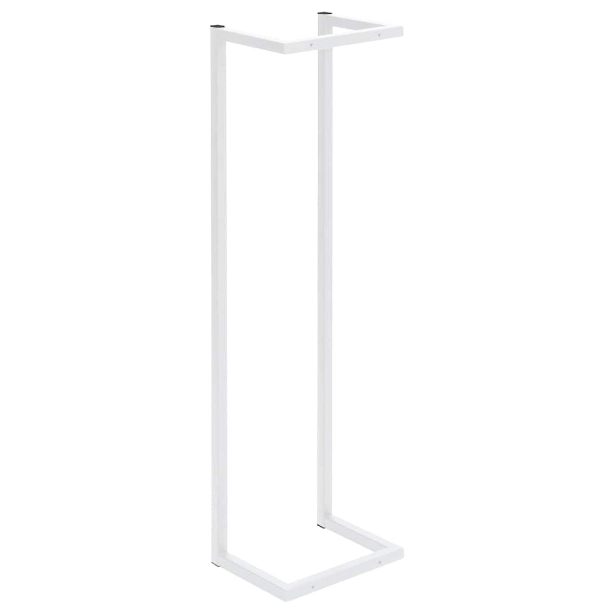vidaXL Βάση για Πετσέτες Επιτοίχια Λευκή 25 x 20 x 95 εκ. Ατσάλινη