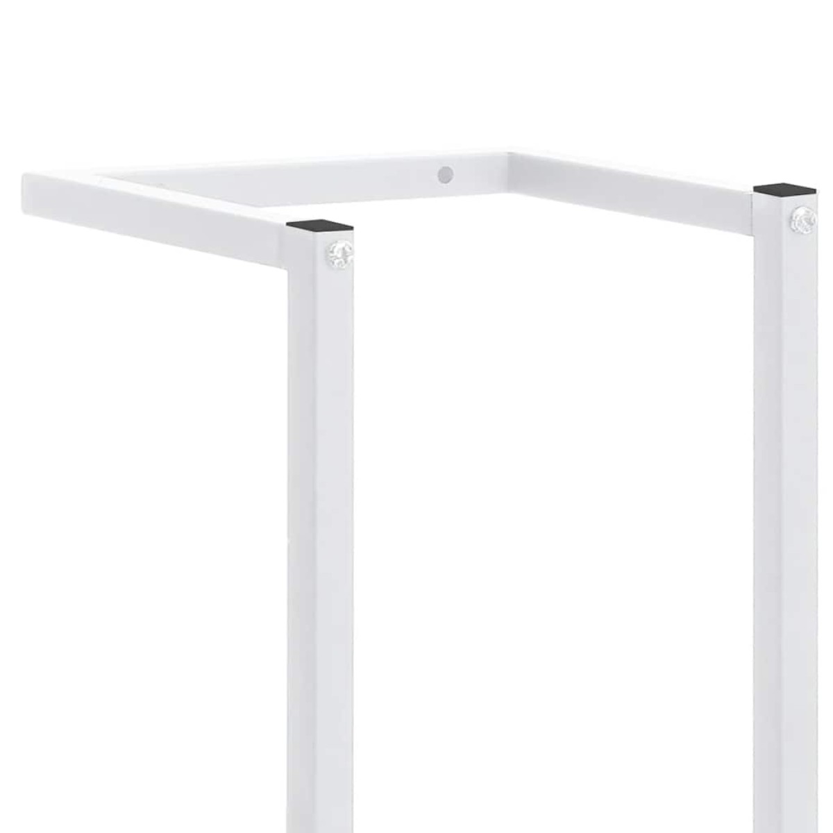 vidaXL Βάση για Πετσέτες Επιτοίχια Λευκή 25 x 20 x 95 εκ. Ατσάλινη