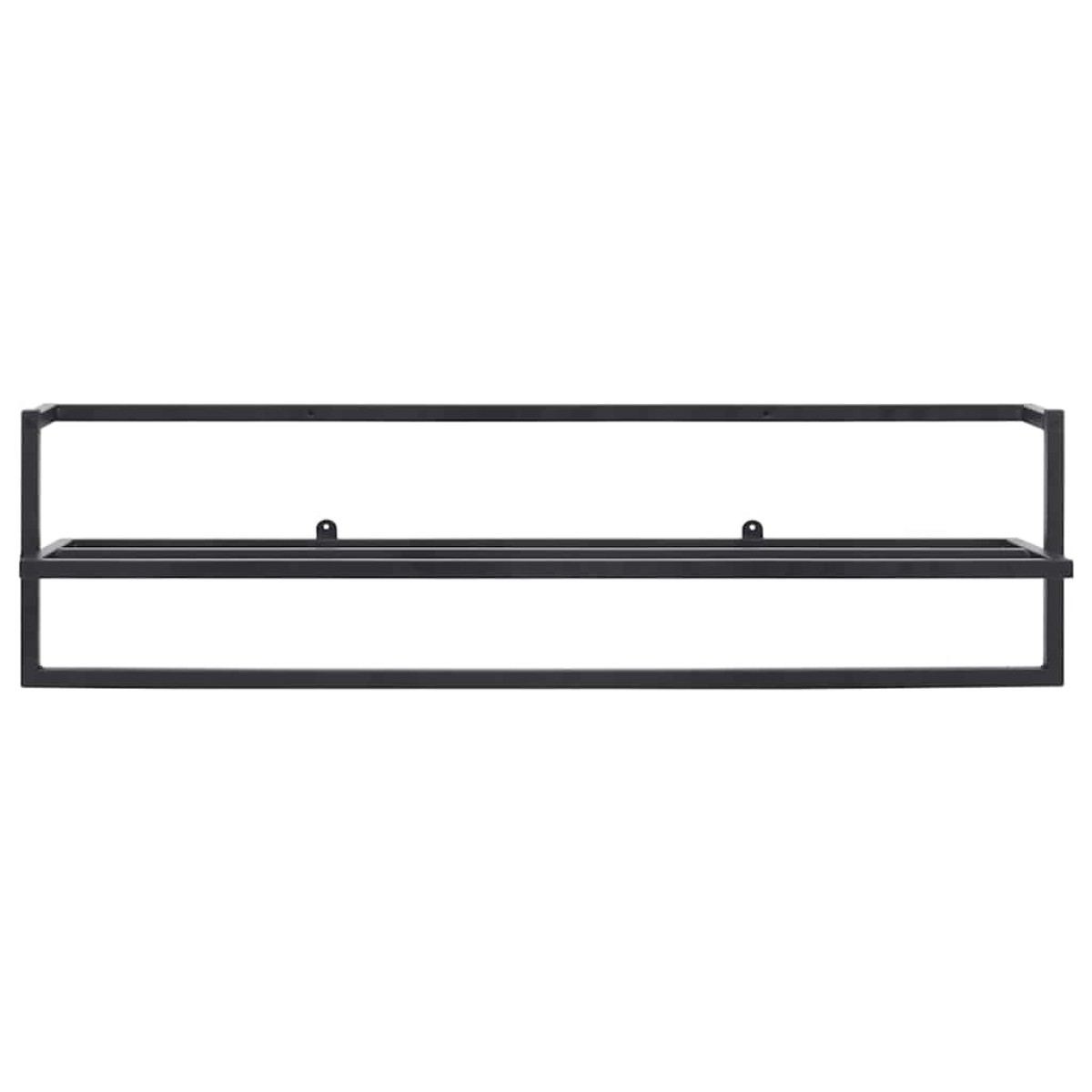vidaXL Βάση για Πετσέτες Επιτοίχια Μαύρη 95 x 25 x 22 εκ. Σιδερένια