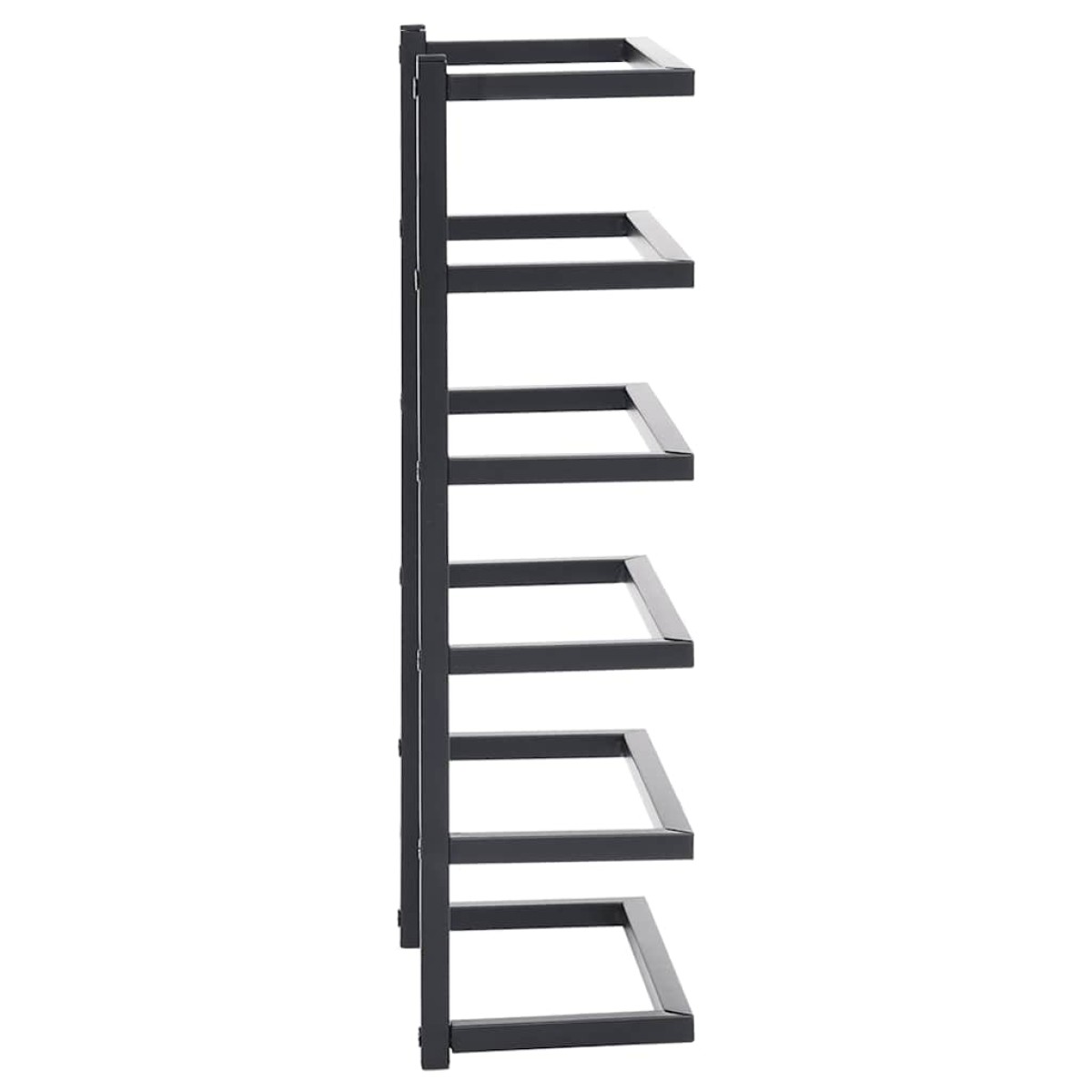 vidaXL Βάση για Πετσέτες Επιτοίχια Μαύρη 24 x 12 x 48 εκ. Ατσάλινη