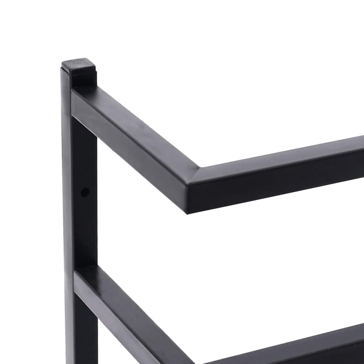 vidaXL Βάση για Πετσέτες Επιτοίχια Μαύρη 24 x 12 x 48 εκ. Ατσάλινη