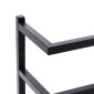 vidaXL Βάση για Πετσέτες Επιτοίχια Μαύρη 24 x 12 x 48 εκ. Ατσάλινη