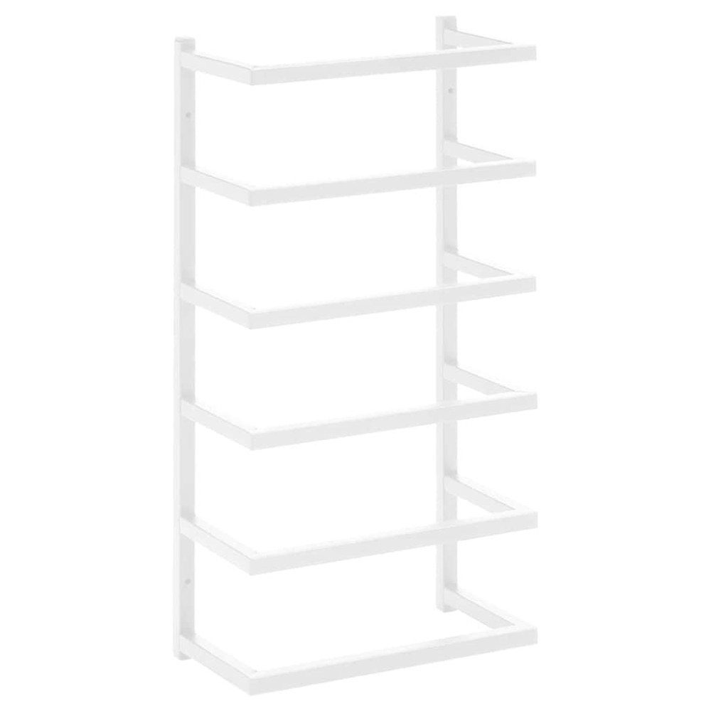 vidaXL Βάση για Πετσέτες Επιτοίχια Λευκή 24 x 12 x 48 εκ. Ατσάλινη