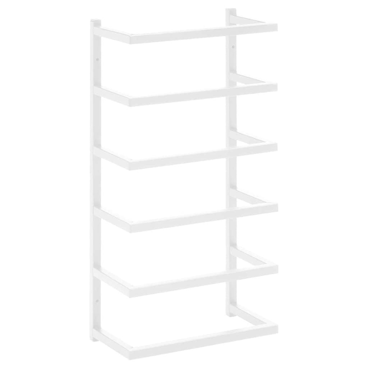 vidaXL Βάση για Πετσέτες Επιτοίχια Λευκή 24 x 12 x 48 εκ. Ατσάλινη