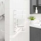 vidaXL Βάση για Πετσέτες Επιτοίχια Λευκή 24 x 12 x 48 εκ. Ατσάλινη