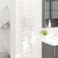vidaXL Βάση για Πετσέτες Επιτοίχια Λευκή 24 x 12 x 96 εκ. Ατσάλινη