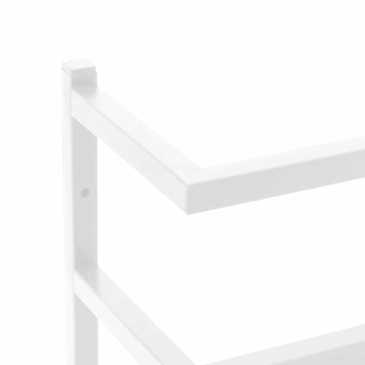 vidaXL Βάση για Πετσέτες Επιτοίχια Λευκή 24 x 12 x 96 εκ. Ατσάλινη