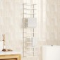 vidaXL Βάση για Πετσέτες Επιτοίχια Λευκή 24 x 12 x 96 εκ. Ατσάλινη