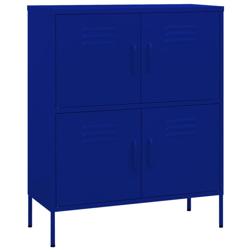 vidaXL Ντουλάπι Αποθήκευσης Ναυτικό Μπλε 80x35x101,5 εκ. από Ατσάλι