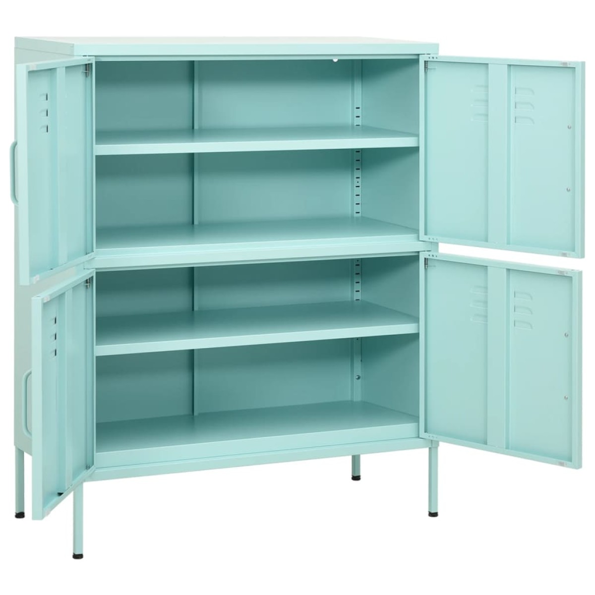 vidaXL Ντουλάπι Αποθήκευσης Χρώμα Μέντα 80 x 35 x 101,5 εκ. από Ατσάλι