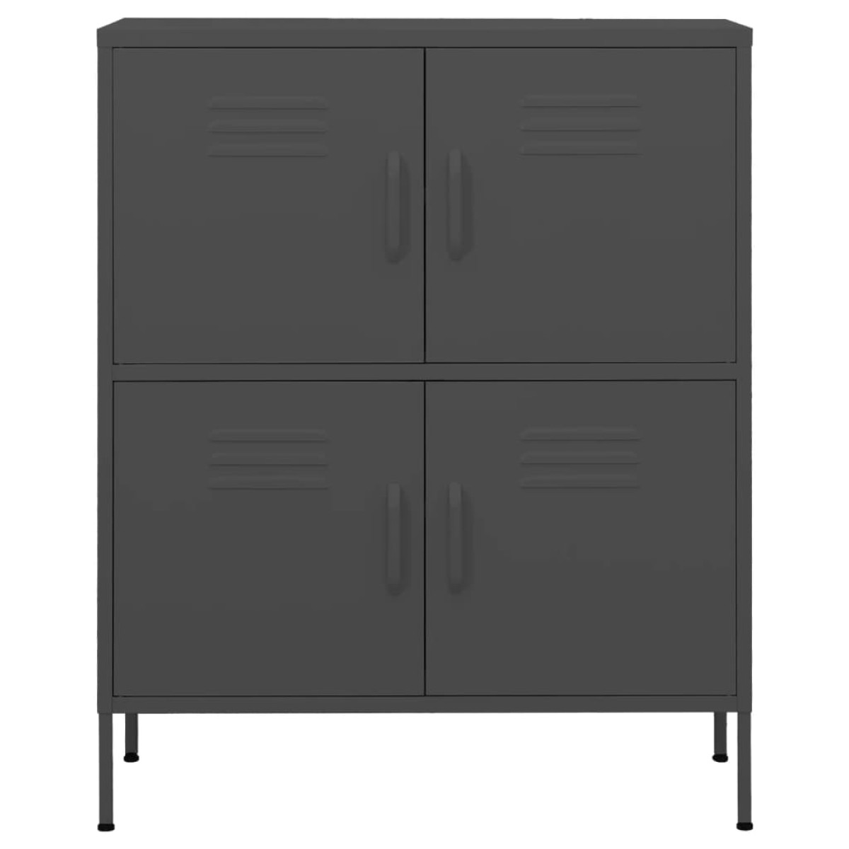vidaXL Ντουλάπι Αποθήκευσης Ανθρακί 80 x 35 x 101,5 εκ. από Ατσάλι