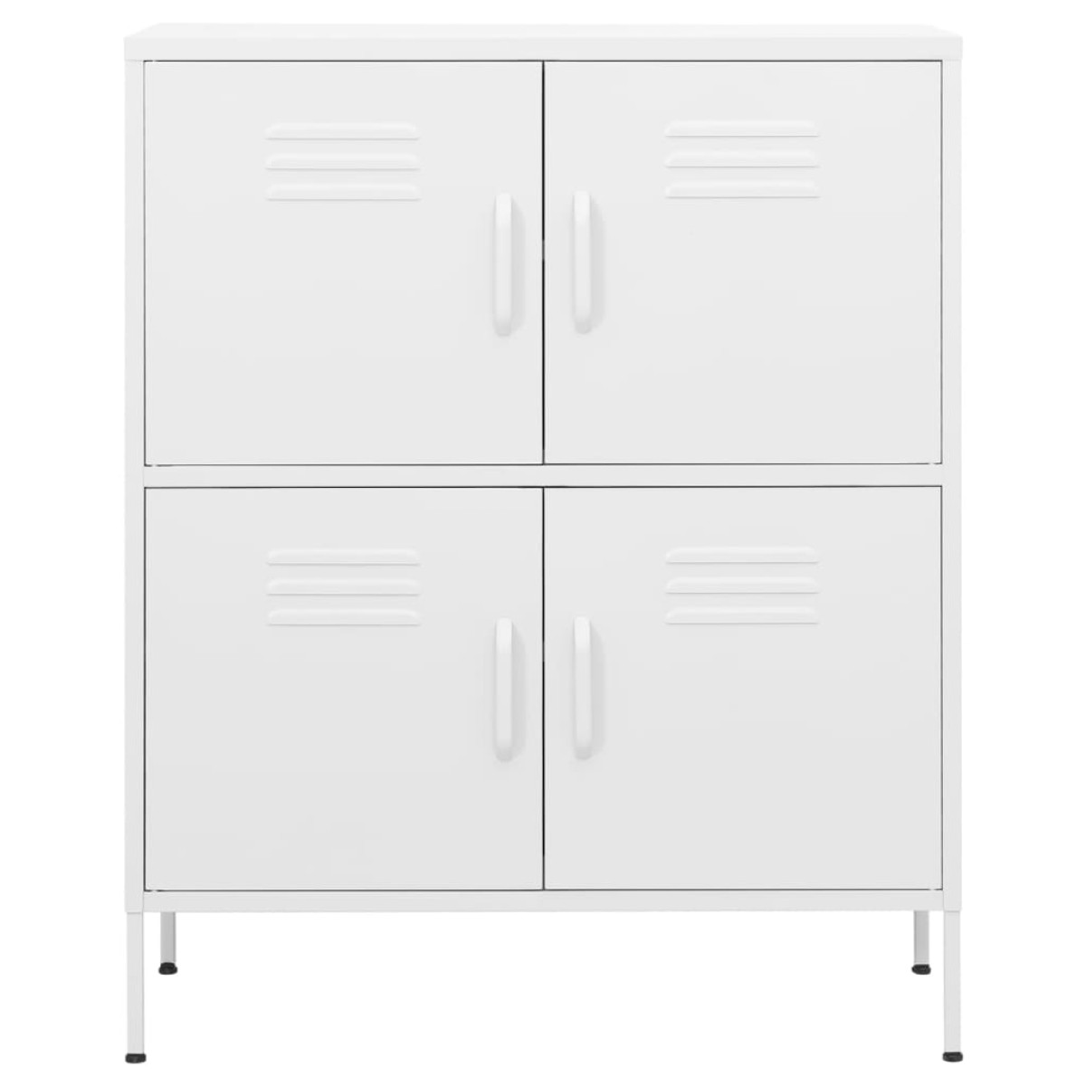 vidaXL Ντουλάπι Αποθήκευσης Λευκό 80 x 35 x 101,5 εκ. από Ατσάλι