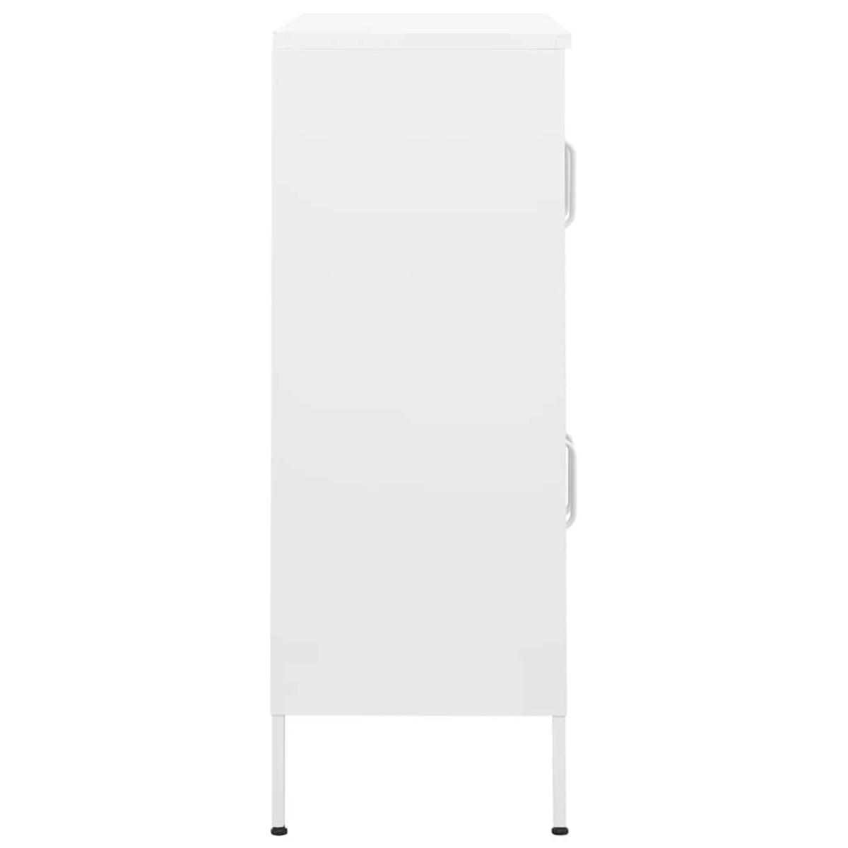 vidaXL Ντουλάπι Αποθήκευσης Λευκό 80 x 35 x 101,5 εκ. από Ατσάλι