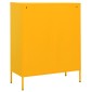 vidaXL Ντουλάπι Αποθήκευσης Μουσταρδί 80x35x101,5 εκ. από Ατσάλι