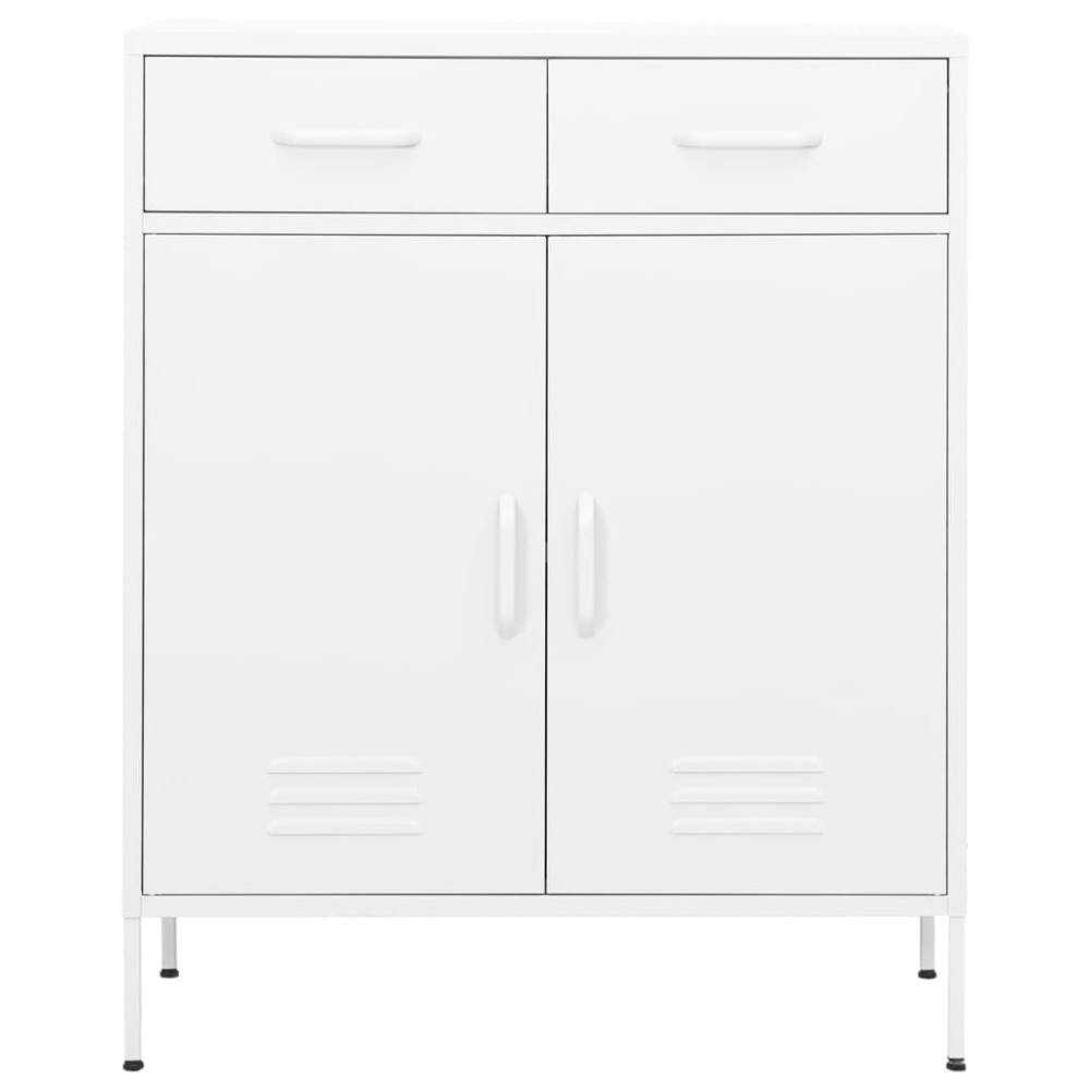 vidaXL Ντουλάπι Αποθήκευσης Λευκό 80 x 35 x 101,5 εκ. από Ατσάλι