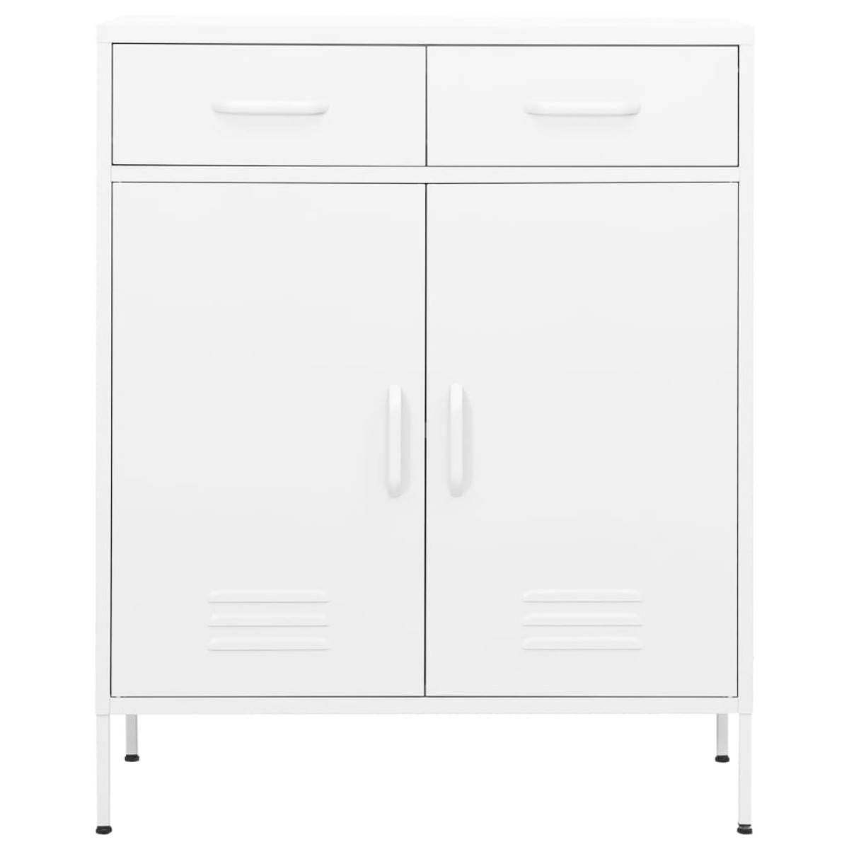 vidaXL Ντουλάπι Αποθήκευσης Λευκό 80 x 35 x 101,5 εκ. από Ατσάλι
