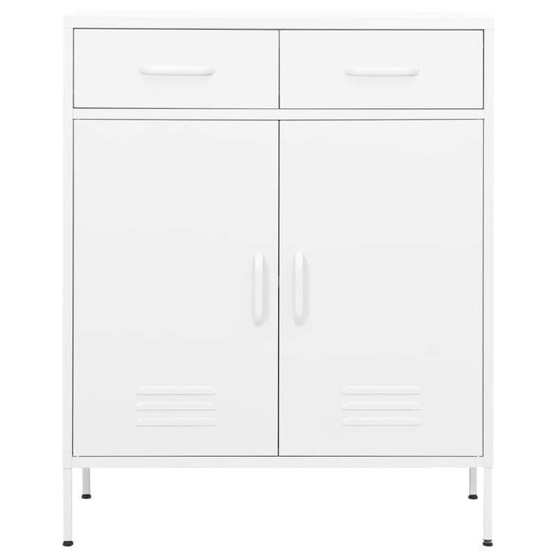 vidaXL Ντουλάπι Αποθήκευσης Λευκό 80 x 35 x 101,5 εκ. από Ατσάλι